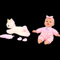 Dolly Star babypop Olivia met eenhoornknuffel | Action NL